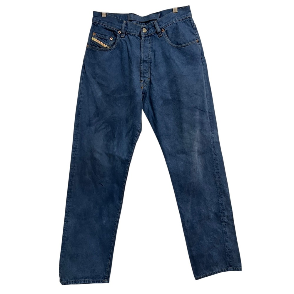 Diesel Jeans Mens Size 32 Blue Straight Leg Made in Italy Button Fly Indie Retro